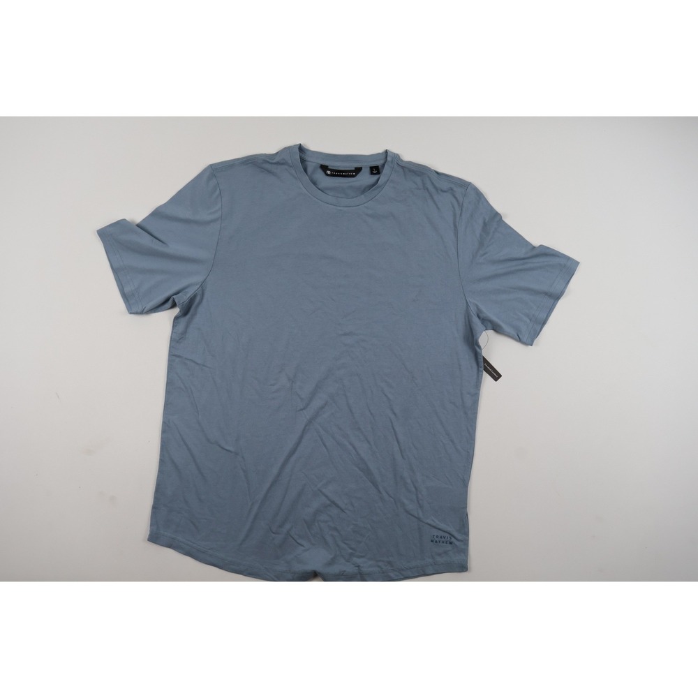 TravisMathew Cloud Crew T-Shirt Ash Blue Solid L NWT 1MAA147